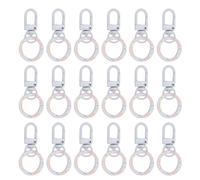 HEEPDD Class Artigli di Aragosta 18pcs, di Portachiavi in metallo Robusti con Rotazione a 360 ° per Gioielli Che Producono Accessori per Sacchetti Artigianali e Decorazioni (WHITE)