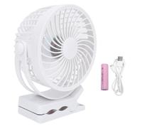 HEEPDD Clip da scrivania sul ventilatore, USB ricaricabile 3 velocità 800 mAh Batteria 60 ore Tempo di lavoro Tempo di lavoro 360 Gradi Ventilatori da Tavolo da Campeggio