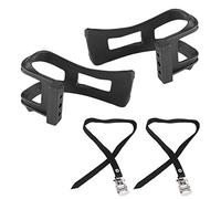 HEEPDD Clip di Punta Non Scivolate per Sicurezza 1 Set Ciclistica Ciclisti di Pedale e Cinturini per Mountain Bike o Mountain Bike Costruzione Leggera Black 14 * 7 * 5cm