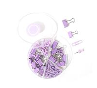 HEEPDD Clips Clamp/Holder di Carta, Paperclips Pollice Tacks e Spingere i Perni per le Forniture da Scrivania per la Casa della Scuola di Ufficio Nan (PURPLE)