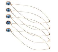 HEEPDD Collana da 5 Pezzi con Occhio Turco Blu, Ciondolo Malocchio per Buona Fortuna, Gioielli Unisex per Uomini e Donne, Pendente da 0,75 Pollici, da Indossare Ogni Giorno o Come Regalo per Tutte le