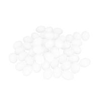 HEEPDD Confezione da 50 Uova Fittizie in Plastica Solida, Uova Finte Indotte per Piccioni, Adatte per la Schiusa e l'allevamento, 50 Pezzi in Bianco (uovo finto solido)