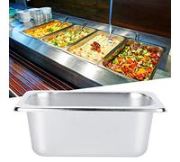 HEEPDD Contenitore Alimentare in Acciaio Inossidabile Quadrato nel Bacino a Buffet per Negozi di Latte a capacità 0,6 L