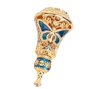 HEEPDD Contenitore di Profumo in Lega di Zinco Sollefume in Stile Mediorientale, Design a Farfalla dello Smalto Decorativo in Lega di Zinco per Oli Essenziali e Fragranze in Casa e di Viaggio (Blu