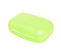 HEEPDD Contenitore di Sapone da Viaggio, Porta Sapone Portatile a Perdita per Campeggio per il Bagno all'aperto Viaggiando 4.72x3.15x1.77in NAN (GREEN)