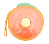 HEEPDD Contenitore per Snack Rotatore, Scatola per Snack Riutilizzabile con 5 Scomparti Dispenser per Snack Portatile Sicuro Dal Design Interattivo per Viaggi Scolastici a Casa (ORANGE)