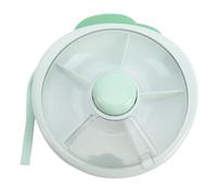 HEEPDD Contenitore per Snack Rotatore, Scatola per Snack Riutilizzabile con 5 Scomparti Dispenser per Snack Portatile Sicuro Dal Design Interattivo per Viaggi Scolastici a Casa (GREEN)