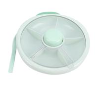 HEEPDD Contenitore Rotante per Snack, Scatola per Alimenti con 5 Scomparti Dispenser Portatile Sicuro per Snack Dal Design Interattivo per Contenitore Rotante per da Viaggio, Casa, Scuola, (GREEN)