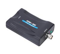HEEPDD Convertitore Video Composito a BNC, Adattatore da ABS a Composito con Stereo da 3,5 Mm, Uscita NTSC PAL 480i 576i per Vecchio Registratore DVD VHS TV
