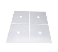 HEEPDD Coperchio di Bruciatore per Capoccarini da 4 Pezzi, Protezione Superiore a Gas Non Stick Resistente Alla Temperatura Ad Alta Temperatura 27x27 Cm, Copertura per Cottura a Gas Facilmente