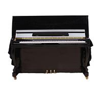 HEEPDD Copertina di Polvere per Pianoforte Pleuche Alla Moda - Aspetto Classico - Leggero e Comodo per la Decorazione per Pianoforte (BLACK)