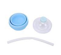 HEEPDD Coppa per Sfere di Ghiaccio in Silicone, 2 in 1 con Cannuccia e | Sfera a Scioglimento Lento, Copertura Antipolvere, Tappo Inferiore, Nessuna Crepa, Si Piega nel Portabicchieri Dell'auto,