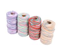 HEEPDD Cordoncino per macramè 4 Pezzi 30 M Ciascuno Cordoncino per Tessitura in Gradiente di Cotone Poliestere da 3 Mm per Decorazioni Murali per Appendini per Piante, 4 Colori