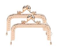 HEEPDD Cornice per Borsa, 2 Pezzi Cornice per Borsa Quadrata in Oro Chiaro Blocco Chiusura Bacio per Borsa Donna Portafoglio Porta Monete Fai da Te 8 5 cm
