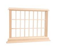 HEEPDD Cornice per Finestra Casa delle Bambole 1:12, 24 Pannelli in Legno | Visualizzazione Chiara Apertura Superficie Verniciabile Personalizzata Griglia in Miniatura Architettura Modellisti Non