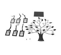 HEEPDD Cornice per Foto in Metallo per Albero Genealogico con 6/12 Cornici Sospese per Decorazioni per la Casa, da Tavolo per Genitori e Amici (S Con 6 cornici per foto da 6,4 x 4,6 cm)