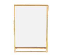 HEEPDD Cornici per Foto Sospese, Cornice per Foto in Metallo e Vetro Ottone Sottile Moderno ((Effettua un ordine per 15,2x20,3 cm) (5 * 7 pollici)