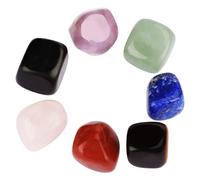 HEEPDD Cristalli Curativi Set di Pietre Curative dei Chakra dell'agata di 7 Colori, Piramide Energetica Calmante per la Meditazione e l'allineamento Spirituale per la Decorazione della Casa Nan