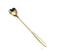 HEEPDD Cucchiaio a Forma di Cuore, Cucchiaio in Acciaio Inossidabile Manico Lungo per tè da caffè Dessert Che Mescola Nan (#3)