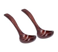 HEEPDD Cucinare Cucchiai 2 Pezzi Set di Cucchiai a Mestolo in Legno, 9,8 Pollici di Salvini a Legna Profondi a Legna Cucini Cucini Utensili da per Cuocere Mescolando Nan Nan (Larghezza della bocca