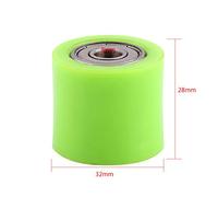 HEEPDD Cursore a Rulli Puleggia Catena 8mm 10mm Ruota Tendicatena, Regolatori Catena Ruota Tendicatena, Cuscinetti per Carichi Pesanti per Moto ATV Dirt Pit Bikes, Misura Universale (Verde 8MM)