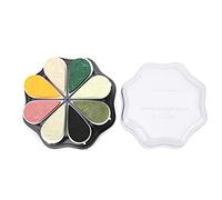 HEEPDD Cuscinetto per Timbri, Design a Forma di Petalo con Inchiostro a Base D'acqua a 8 Colori, Sezioni Rimovibili per la Miscelazione dei Colori, Adatto per Progetti Creativi Fai da (#2)