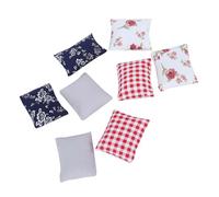 HEEPDD Cuscini per Casa delle Bambole da 8 Pezzi, Cuscini in Miniatura in Stoffa per Accessori per Casa delle Bambole in Scala 1:12, Perfetti per il Gioco dei Bambini e l'arredamento della delle