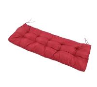 HEEPDD Cuscino per Panca a 2 Posti Resistente Al Sole con Cinghie Rivetto Design Trapuntato per Sedia da Esterno per Patio e Interni Cuscino per Panca da Giardino per Balcone Antipioggia Nan (WINE