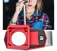 HEEPDD Custodia Magnetica per Gesso da Biliardo Scatola per Gesso da Biliardo in Alluminio con Clip Fissa Mini Porta Portatile per Stecca per Giocatori di (rosso)