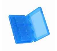 HEEPDD Custodia per Attrezzature da Gioco Custodia per Carte da Gioco 28 in 1 per 3DS DSI LL, Plastica PP, Contiene 22 Cartucce, 2 Schede SD, 2 Pennini, Bianco Rosa Blu per 3DS DSI LL, PP (BLUE)