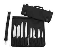 HEEPDD Custodia per Coltelli Custodia Portatile Impermeabile per Coltelli con Tracolla, Scomparti Multipli, Tessuto Oxford, Nera, 48x18 Cm, per da Chef e Utensili da