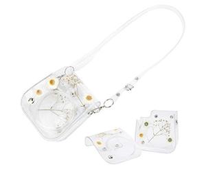 HEEPDD Custodia Protettiva per Borsa da Trasporto per Fotocamera Istantanea Mini11 9 8, Materiale in PVC per Fotocamera Istantanea Mini11 9 8, Materiale in PVC con Cinturino Regolabile, Design Daisy