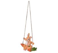 HEEPDD Decor Conigli Modello Squisitamente Intagliato per Patio Cortile Ornamenti da Prato Regali Festa Compleanno Pasqua Inaugurazione della Casa 7,5 X 7,1 Pollici Statue da Giardino, Statue da