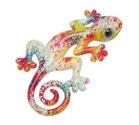 HEEPDD Decorazione Artistica da Parete Gecko Colorato 3D Lézard Scultura per Buona Fortuna e Saggezza, per Portici e Giardini, Resina in Resina (LM9001A-3)