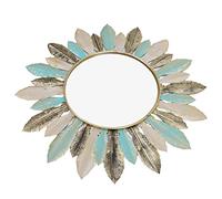 HEEPDD Decorazione da Parete in Metallo, Scultura Moderna e Minimalista con Piume da Parete, Materiale in Ferro, Quadrato da 16,1 Pollici per Camera da Letto e Soggiorno Decorazione Quotidiana