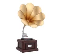 HEEPDD Decorazione Fonografica Vintage, Modello di Grammofono retrò in Ferro, Mini Giradischi in Stile Europeo per l'arredamento dell'home Office, Giocattolo Antistress