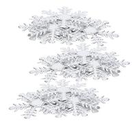 HEEPDD Decorazione per Albero di Natale in Tessuto Non Tessuto Ornamenti Argento con Fiocchi di, Decorazioni Glitterate in Non, Confezione da 200 per Albero di Natale e Decorazioni per il Paese