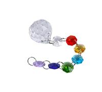 HEEPDD Decorazioni per le Vacanze all'aperto Crystal Glass Ciondolo, Decorazione Artigianale Fai -da -te Colorata per Finestra, Lampada Lampadina o Portachiavi, con Portata Applicabile per la