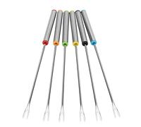 HEEPDD di 6 Forchette in Acciaio Inossidabile, Forchette da Cena, per Fonduta Pulite e Riutilizzabili per Cioccolato, Formaggio, Frutta, Dessert, Feste, Domestica e Catering di 6 in Acciaio