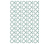 HEEPDD di Supporto per Piante 50 Pezzi da Giardino a Forma di Figura 8 per Rami e Fiori con Robusto Materiale Plastico Dimensioni 4,2x2,8 Cm
