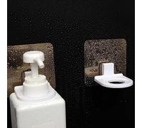 HEEPDD Dispenser per Bottiglie con Pompa per Sapone, Porta Gel Doccia con Supporto a Parete Autoadesivo, Ideale per il Bagno e la Dispenser per Bottiglie con Pompa per Sapone, PP Impermeabile per Uso