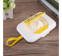 HEEPDD Distributore di Salviette per Bambini, Panda Blue Cartoon Baby Wet Tissue Box Cover, Prodotti per la Cura Personale del Contener di Tessuto di Pulizia per Bambini (panda giallo)