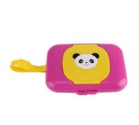 HEEPDD Distributore di Salviette per Bambini, Panda Blue Cartoon Baby Wet Tissue Box Cover, Prodotti per la Cura Personale del Contener di Tessuto di Pulizia per Bambini (Rose Red Box)