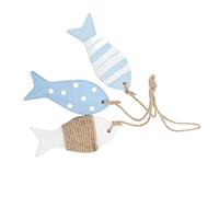 HEEPDD Elegante Decorazione di Pino a 3 Pini Nella Parete di Legno della Parete della Decorazione di Pesce Nautico per Legno di [opzione ideale]