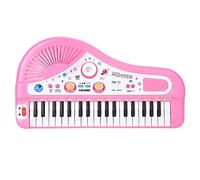HEEPDD Elettrico con Tastiera 37, Materiale ABS, Tasti 37, Microfono, Strumento Musicale Educativo per Bambini Dai 3 Anni in su in Rosa (PINK)