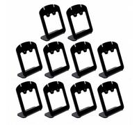 HEEPDD Espositore per Orecchini in Acrilico, 10 Pezzi, a Forma di L, 7,5 X 8,6 X 7,2 Cm, Nero, per Vendita Al Dettaglio, Fotografia, Fiere Artigianali, Stabile, Impilabile, Organizer (BLACK)