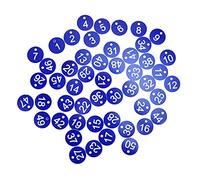 HEEPDD Etichetta Numerata da 50 Pezzi, Materiale ABS, Comoda Etichetta di Marcatura per Apicoltura e Allevamento di Bestiame, Diametro 3,6 Cm (BLUE)