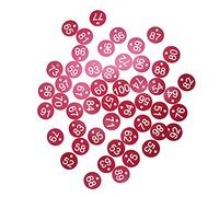 HEEPDD Etichetta Numerata da 50 Pezzi, Materiale ABS, Comoda Etichetta di Marcatura per Apicoltura e Allevamento di Bestiame, Diametro 3,6 Cm (rosso)