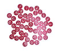 HEEPDD Etichetta Numerata da 50 Pezzi, Materiale ABS, Comoda Etichetta di Marcatura per Apicoltura e Allevamento di Bestiame, Diametro 3,6 Cm (rosso)