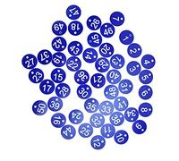 HEEPDD Etichetta Numerata per Apicoltura, Materiale ABS, Facile da Usare e Colori Vivaci, Perfetta per l'identificazione e l'allevamento del Bestiame, 50 Pezzi Misura 3,6 Cm (BLUE)